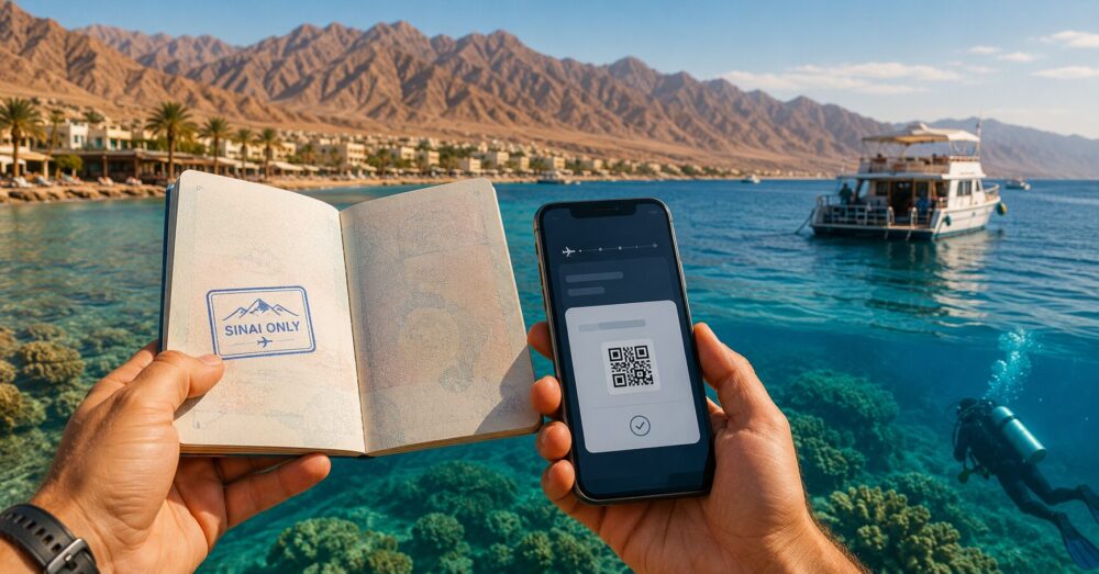 Digitales Visum für Ägypten und Sinai-Only-Stempel für einen Tauchurlaub in Dahab